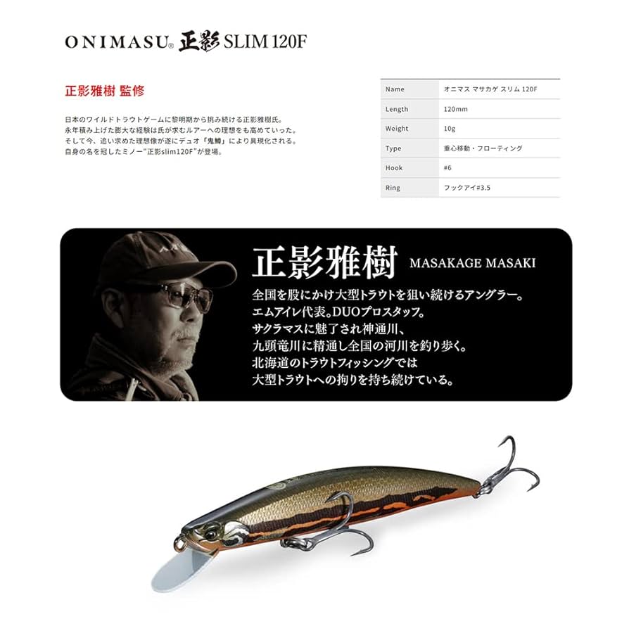 Duo 鬼鱒 正影 SLIM120F 新品同様 5個セット 楽天市場】【DUO】 デュオ 鬼鱒 正影 SLIM 120F オニマス